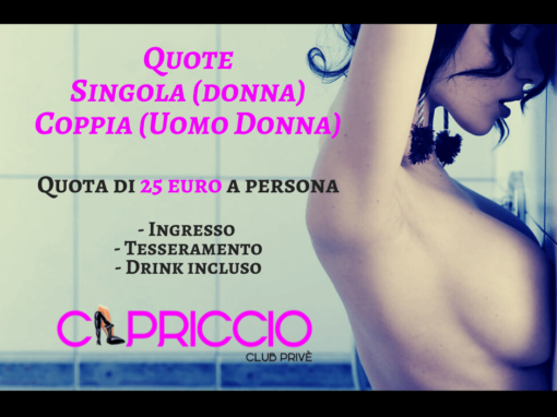 COPPIA & SINGOLA PROMOZIONE Scopri i Dettagli