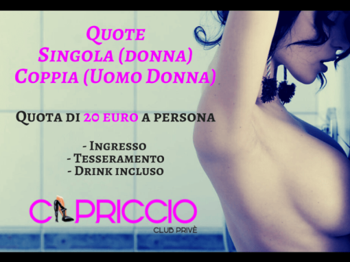 COPPIA & SINGOLA PROMOZIONE Scopri i Dettagli